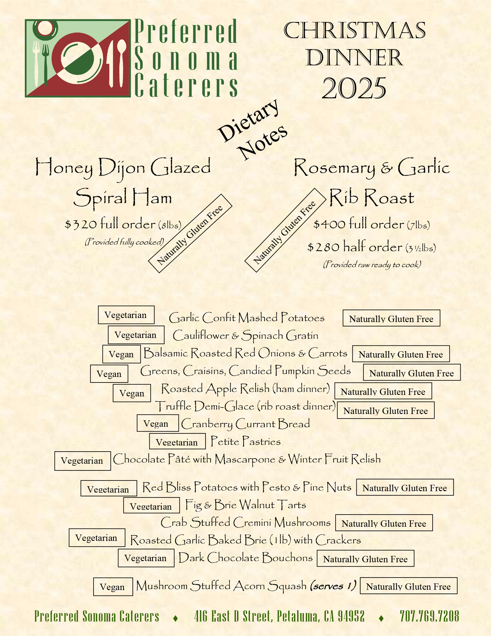 Christmas Menu (page 3)