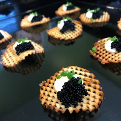 Potato Gaufrette, Creme Fraiche, Caviar