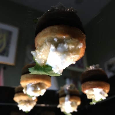 Sope Cotija Green Chile Chicken Crema